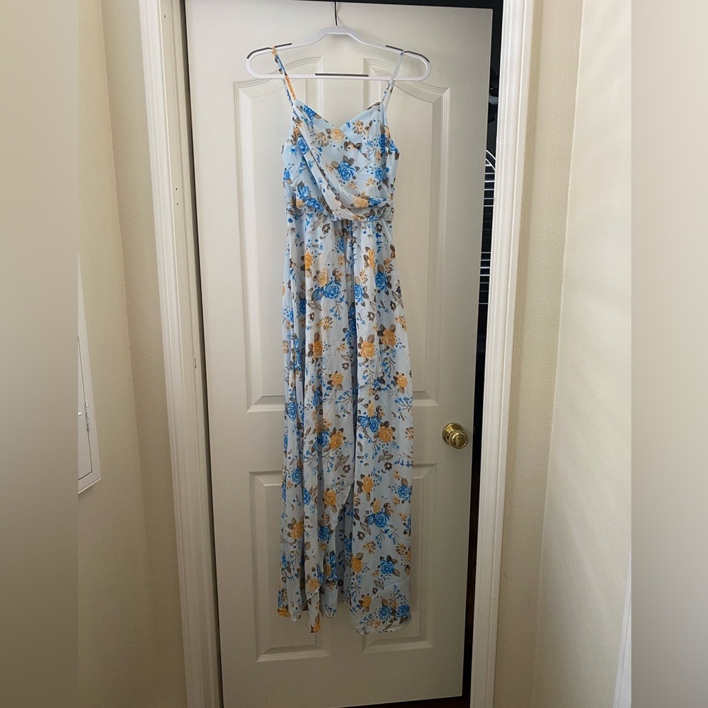 SHEIN Light Blue Maxi Dress